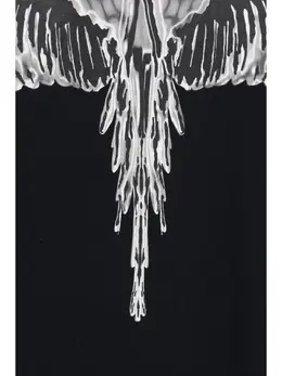 Marcelo Burlon: Чёрная футболка  Wings