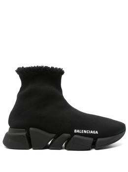 Balenciaga: Чёрные кроссовки  Speed.2