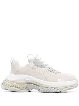 Balenciaga: Белые кроссовки  Triple S