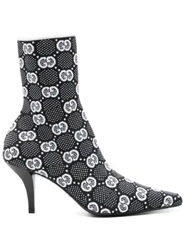 Gucci: Чёрные ботинки  Interlocking G