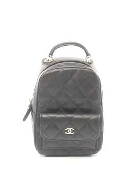 CHANEL Pre-Owned: Чёрный рюкзак 