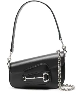 Gucci: Чёрная сумка  Horsebit 1955