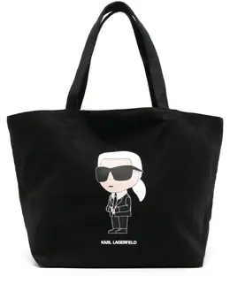 Karl Lagerfeld: Чёрная сумка-шоппер  Ikonik Karl