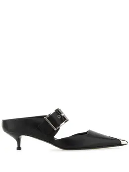 Alexander McQueen: Чёрные сабо 