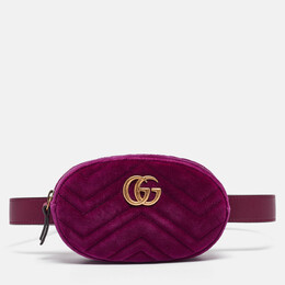 Gucci: Фиолетовая сумка  GG Marmont