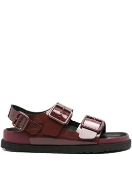 Birkenstock: Красные сандалии  Milano