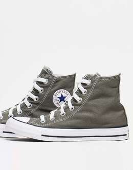 Converse: Тёмные кроссовки  Chuck Taylor All Star