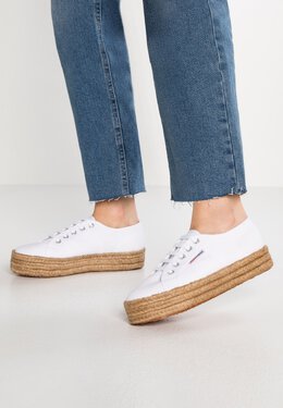 Superga: Белые мокасины 