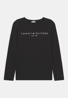 Tommy Hilfiger: Чёрная футболка  Essential