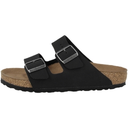 Birkenstock: Чёрные сандалии  Arizona Birko Flor