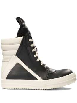 Rick Owens: Белые кроссовки  Geobasket