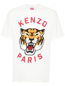 Kenzo: Хлопковая футболка  Tiger