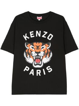 Kenzo: Хлопковая футболка  Tiger