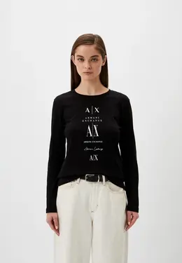 Armani Exchange: Чёрный свитшот 