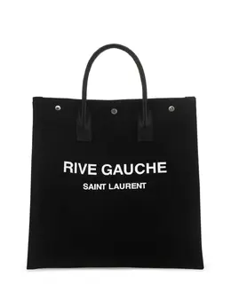 Saint Laurent: Чёрная сумка-шоппер  Rive Gauche