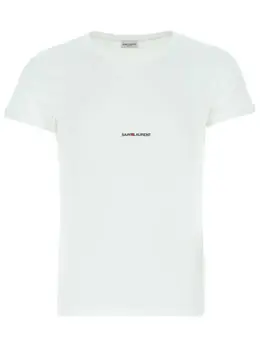 Saint Laurent: Футболка с принтом 