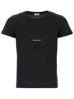 Saint Laurent: Футболка с принтом 
