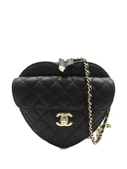 CHANEL Pre-Owned: Чёрная сумка через плечо 