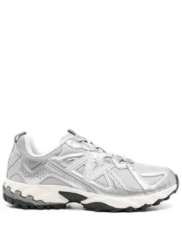 New Balance: Серебристые кроссовки 