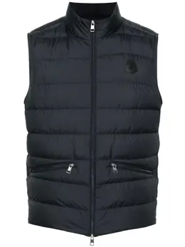 Moncler: Синий жилет 