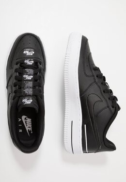 Nike: Чёрные кроссовки  Air Force 1