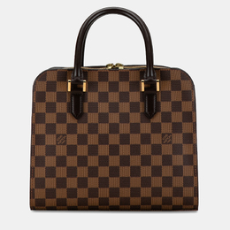 Louis Vuitton: Коричневая сумка  Damier Ebène Triana