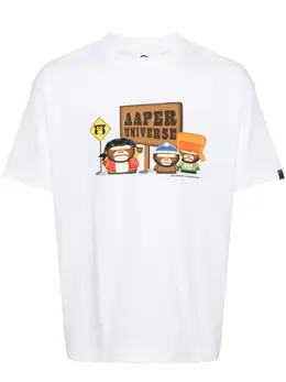 AAPE BY *A BATHING APE®: Хлопковая футболка 