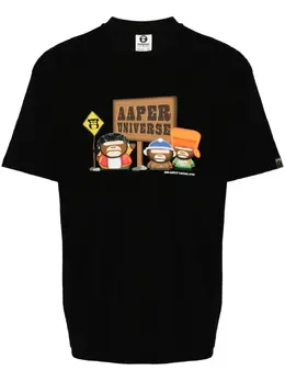 AAPE BY *A BATHING APE®: Хлопковая футболка 