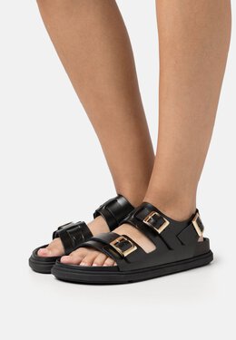 Birkenstock: Чёрные сандалии 