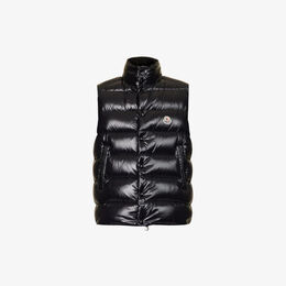 Moncler: Чёрный жилет  Tibb