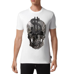 Philipp Plein: Белая футболка  Skull