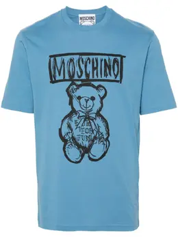 Moschino: Голубая футболка  Teddy Bear