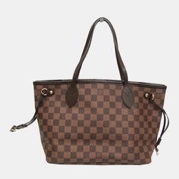 Louis Vuitton: Коричневая сумка-шоппер  Neverfull