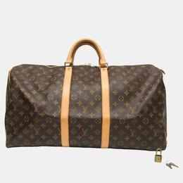 Louis Vuitton: Коричневая сумка  Keepall