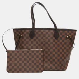 Louis Vuitton: Коричневая сумка-шоппер  Neverfull