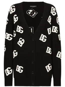 Dolce & Gabbana: Чёрный кардиган 