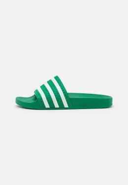 Adidas Originals: Зелёные шлёпанцы 