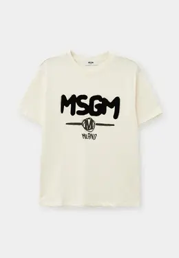 MSGM Kids: Белая футболка 