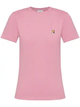 Maison Kitsuné: Розовая футболка 