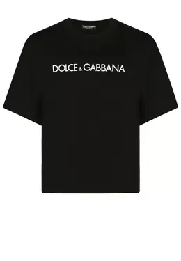 DOLCE&GABBANA: Чёрная футболка 