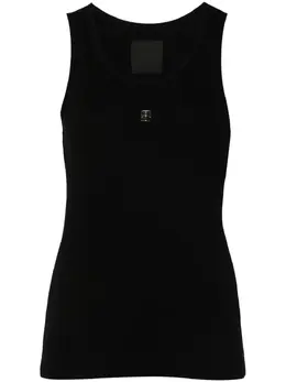Givenchy: Чёрная майка  4G