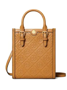 Tory Burch: Коричневая сумка-шоппер 