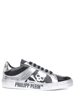 PHILIPP PLEIN: Серебристые кеды 