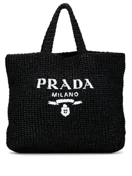 Prada Pre-Owned: Чёрная сумка-шоппер 