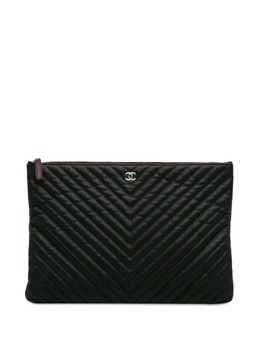 CHANEL Pre-Owned: Чёрный клатч 