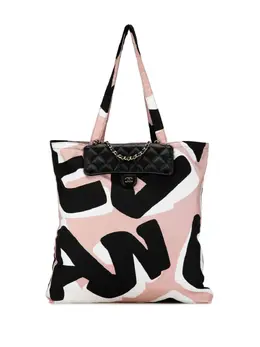 CHANEL Pre-Owned: Чёрная сумка-шоппер 