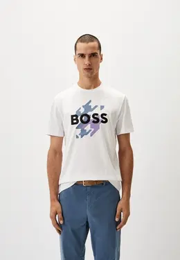 Boss: Белая футболка 