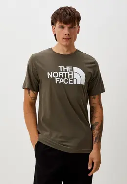 The North Face: Футболка цвета хаки 