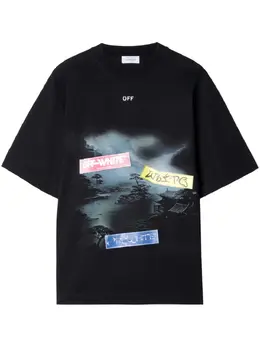 Off-White: Футболка с принтом 