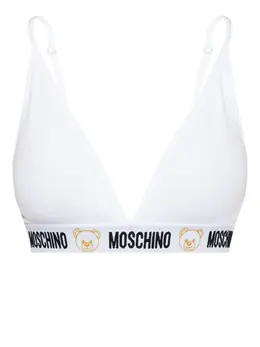 Moschino: Белый бюстгальтер  Teddy Bear